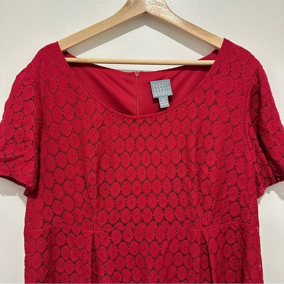 Rabbit Rabbit Rabbit‎ Dress Size 18 Red Short Sleeves Fit And Flair Women Dress - Picture 2 of 11